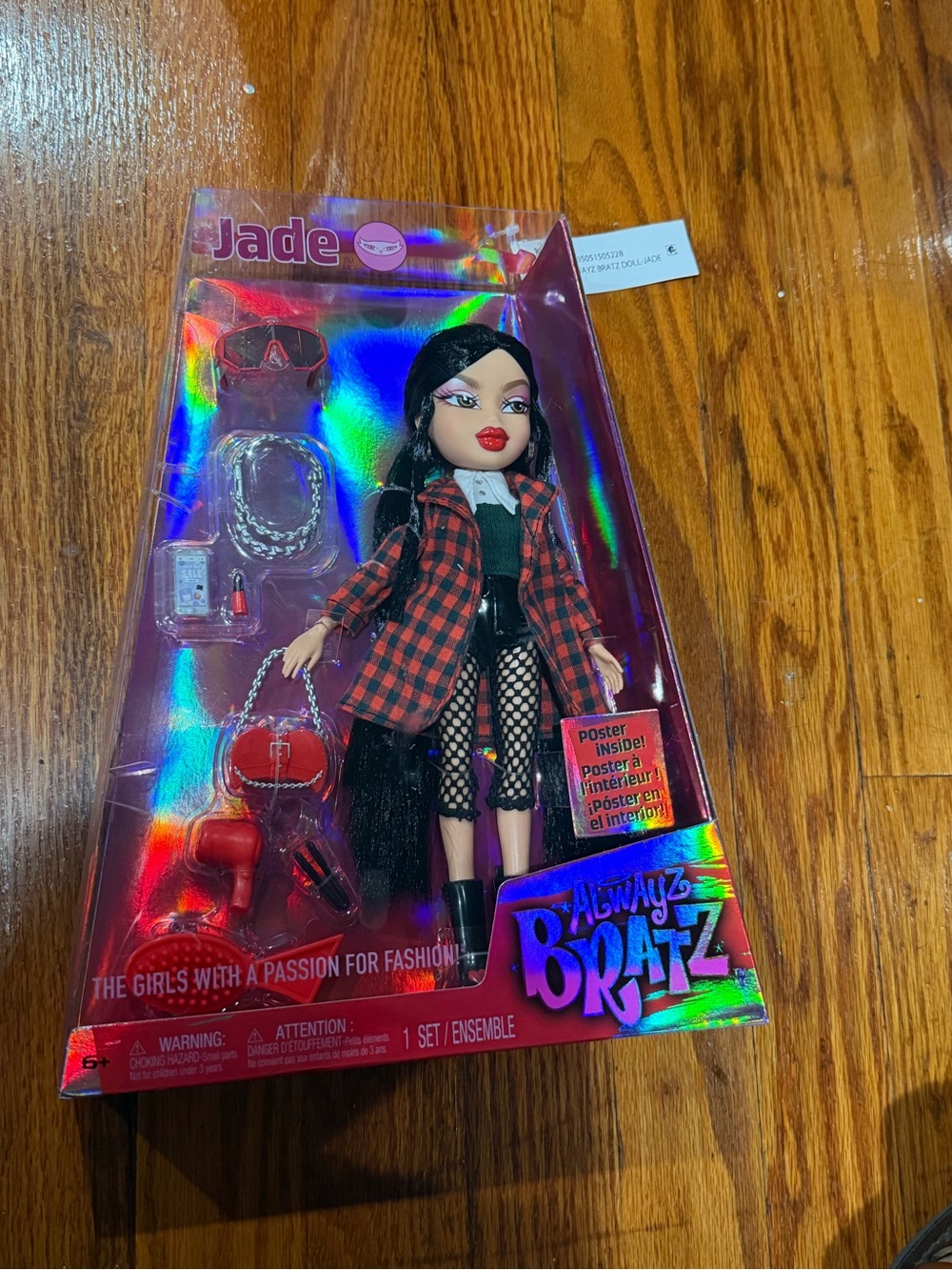 Jade Bratz Fashion Doll in Red Plaid Coat